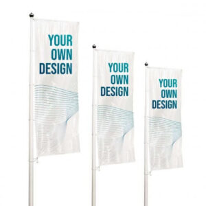 Bandera con cintas y con vaina 2x1m